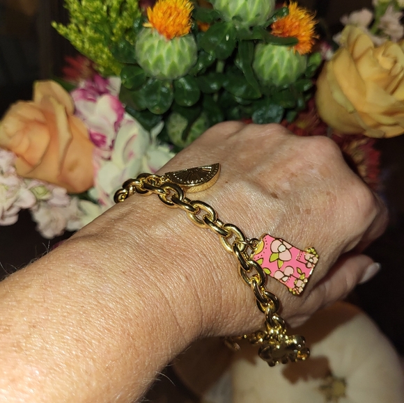 NWOT Lilly Pultzier 💖 Charm Bracelet with 6 charms!! ADORBS! - Picture 13 of 15